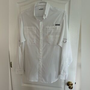 Men’s Columbia Omni-Shade White Shirt..Size Large